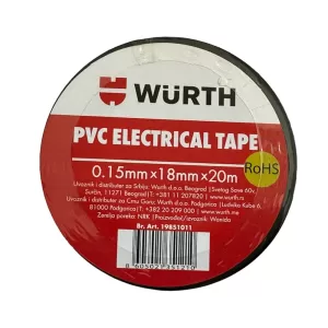 Изолирбанд WURTH  PVC electrical tape  0,15мм x 18мм x 20м
